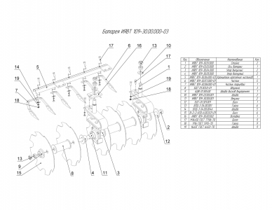 ЗАПЧАСТИ К БОРОНА ПРИЦЕПНАЯ ДИСКОВАЯ БПД-9