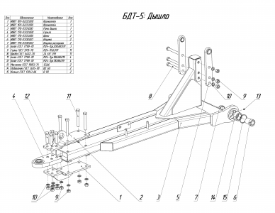 ЗАПАСНЫЕ ЧАСТИ К БОРОНЕ ДИСКОВОЙ ТЯЖЕЛОЙ БДТ-5.4