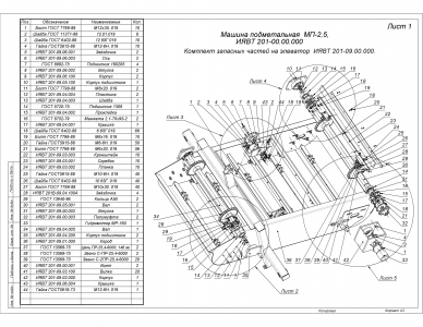 ЗАПЧАСТИ К МАШИНЕ ПОДМЕТАЛЬНОЙ МП-2,5М