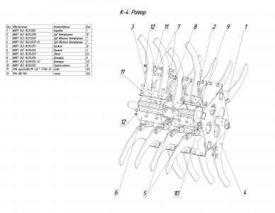 ЗАПАСНЫЕ ЧАСТИ К КАМНЕПОДБОРЩИКУ-К-4